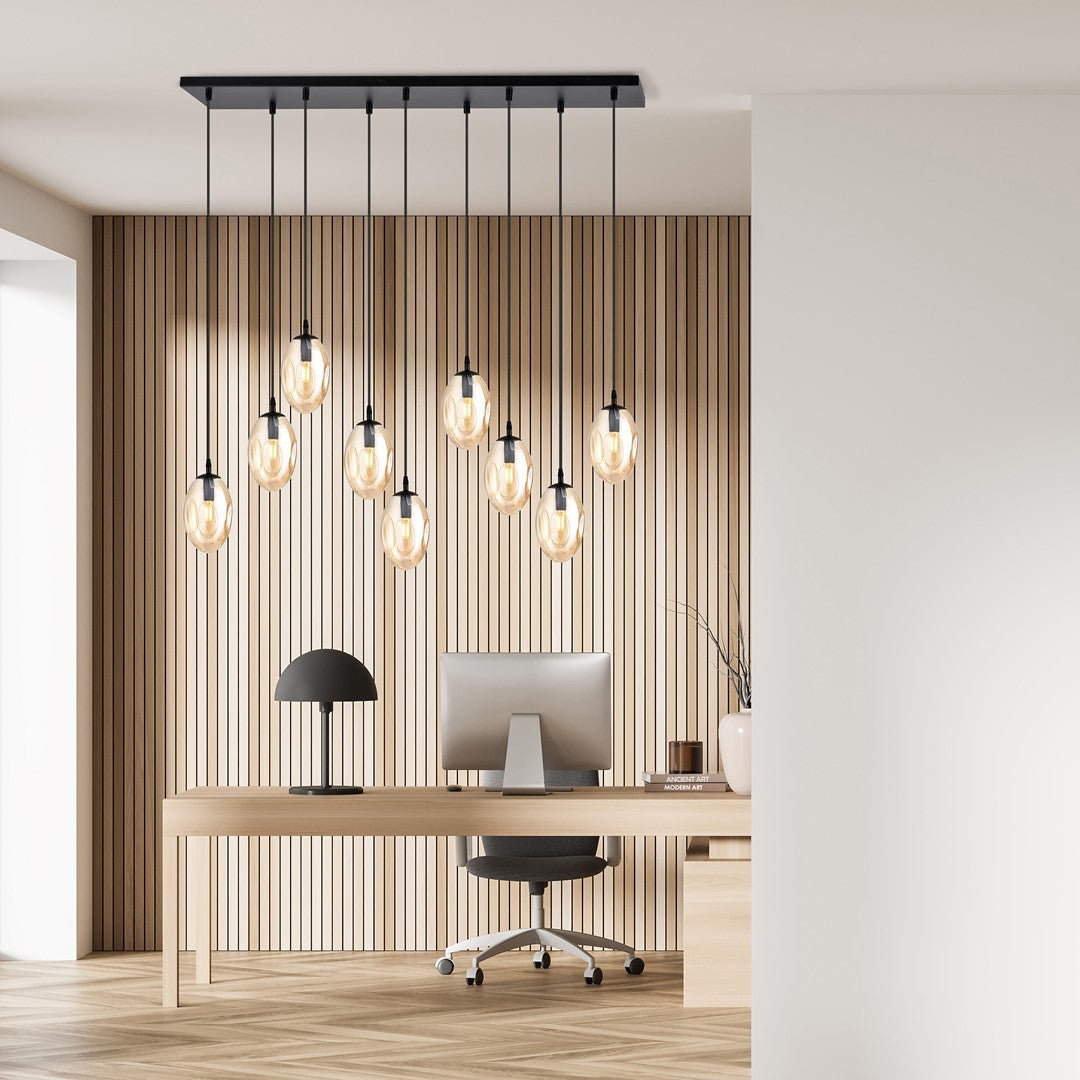 Loftlampe ASTRAL 9 Sort / Rav - Nordic Unique
