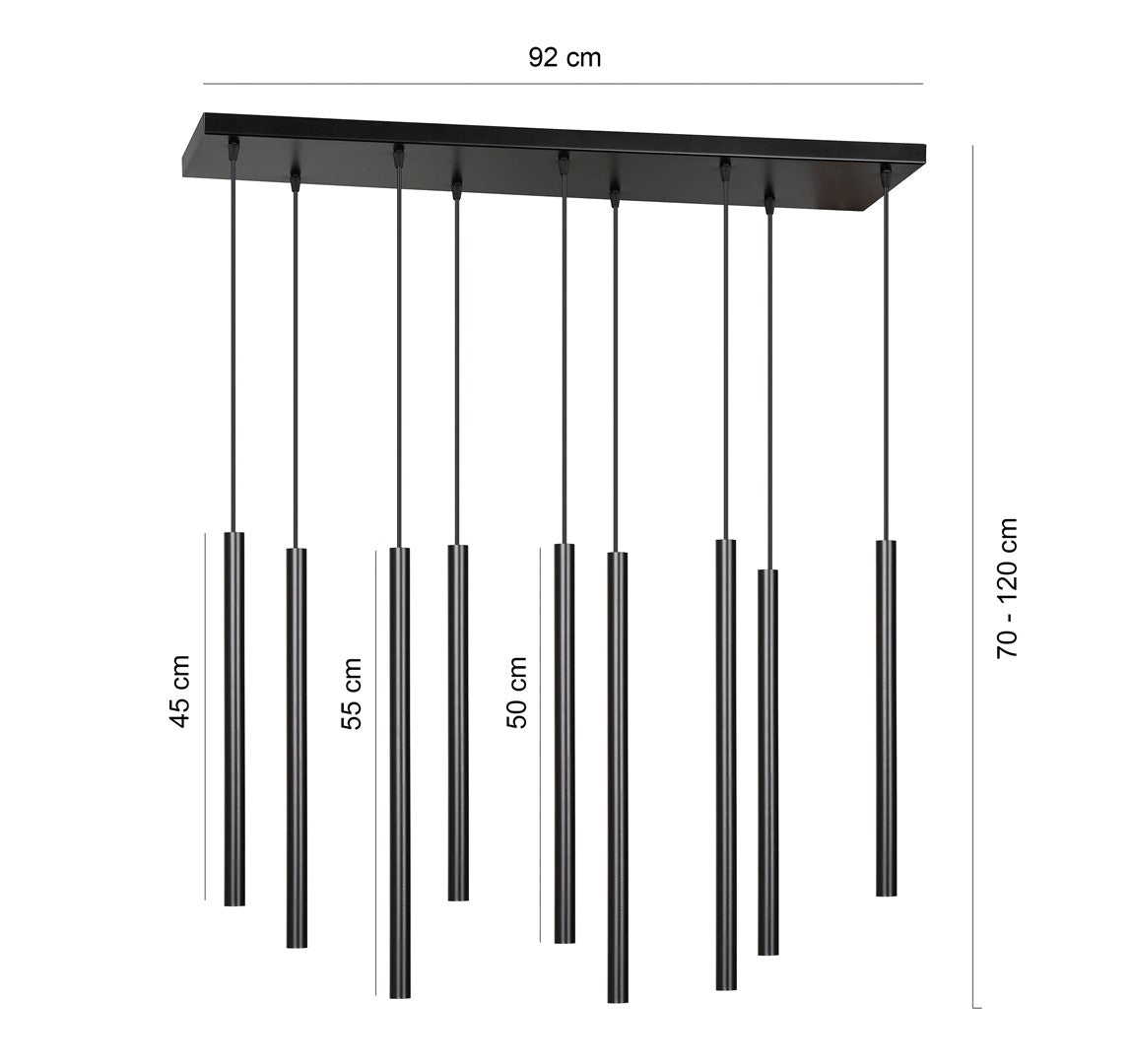 Loftlampe SELTER 9 - Sort - Nordic Unique