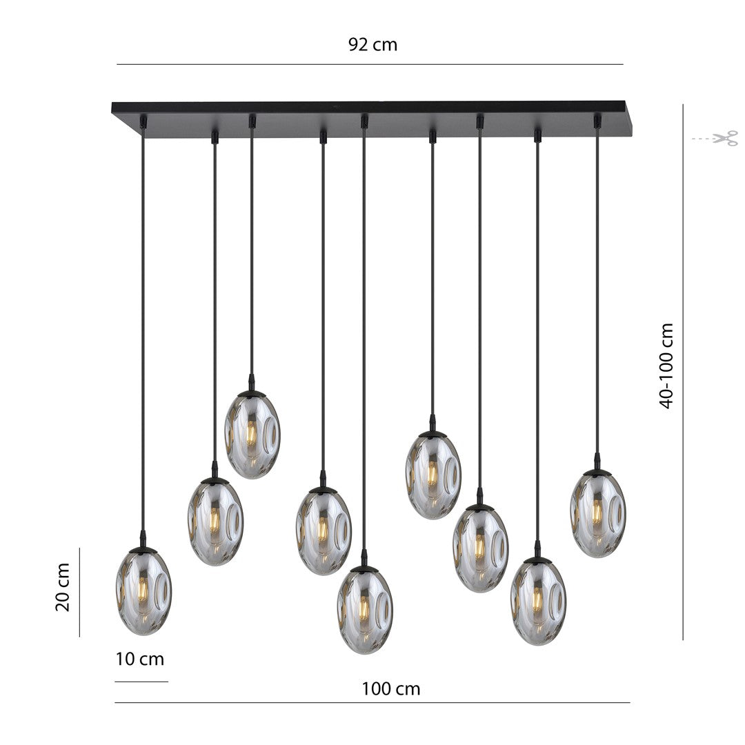 Loftlampe ASTRAL 9 - Sort / Grafit - Nordic Unique