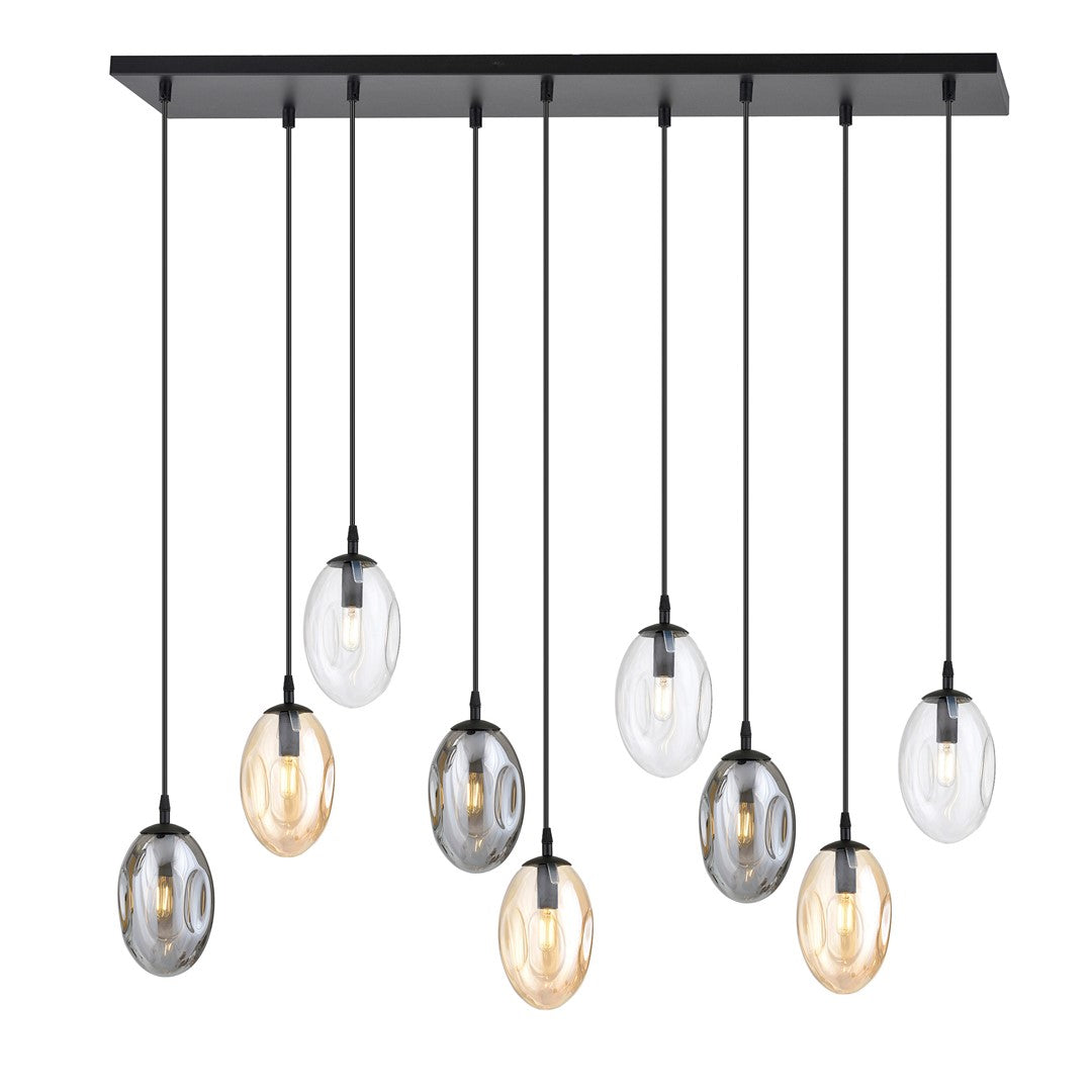 Loftlampe ASTRAL 9 - Sort / Grafit / Rav - Nordic Unique