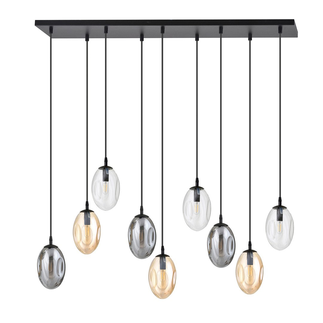 Loftlampe ASTRAL 9 - Sort / Grafit / Rav - Nordic Unique