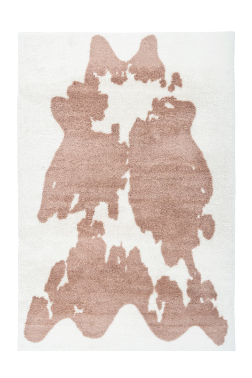 Kaninmønster Tæppe – Taupe / Hvid – 120 x 160 cm - Nordic Unique