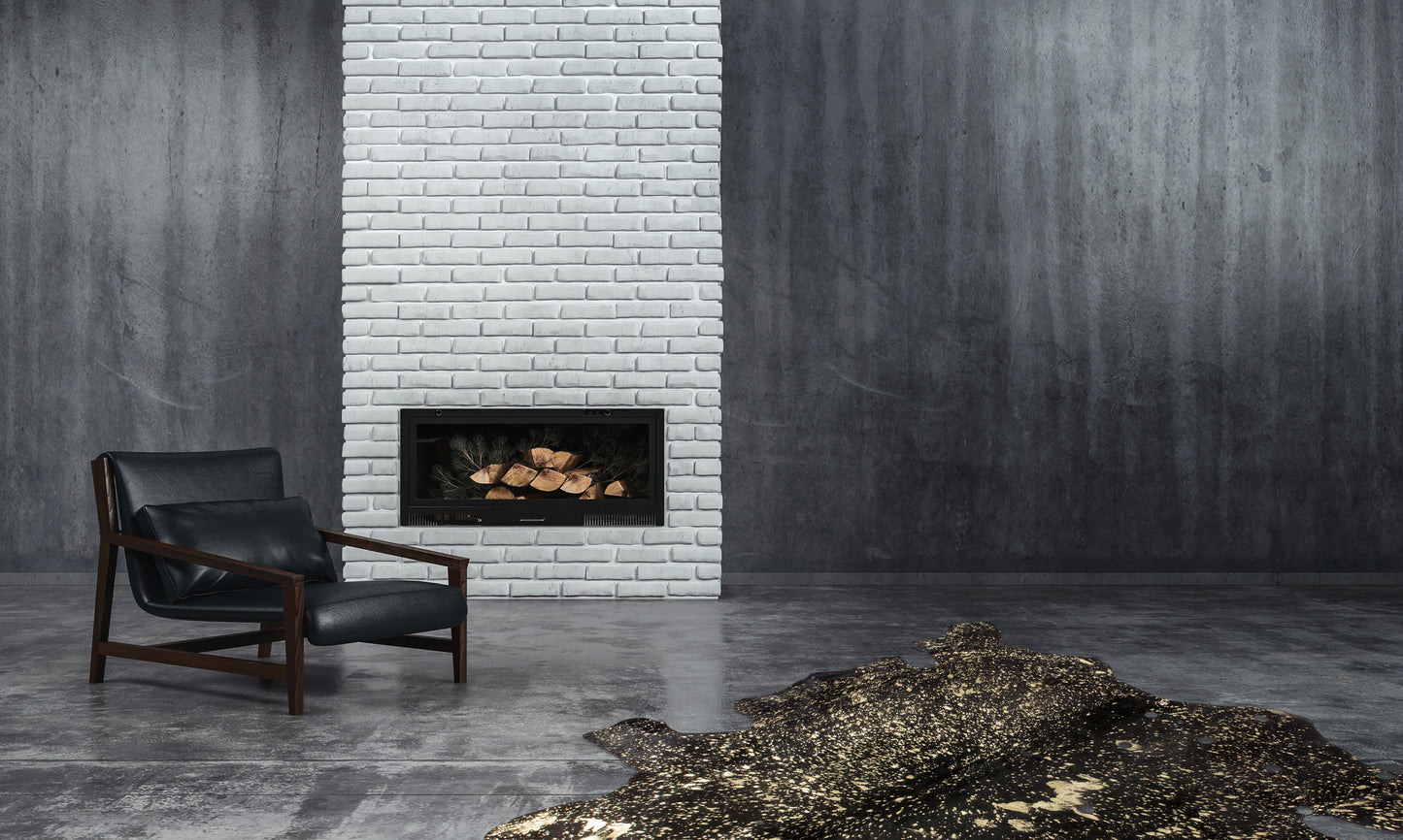 Læderteppe Glam 100 1,35-1,65 m2 – Sort / Guld - Nordic Unique