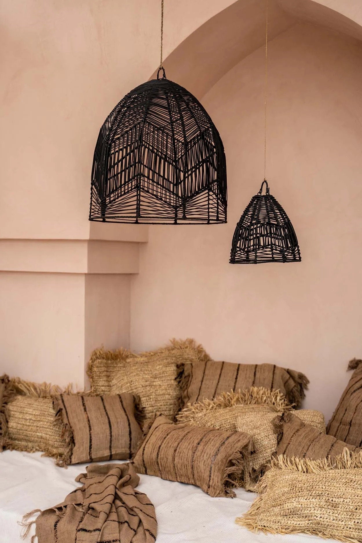 Raffia Pudebetræk Firkantet - Naturlig - 60x60 - Nordic Unique