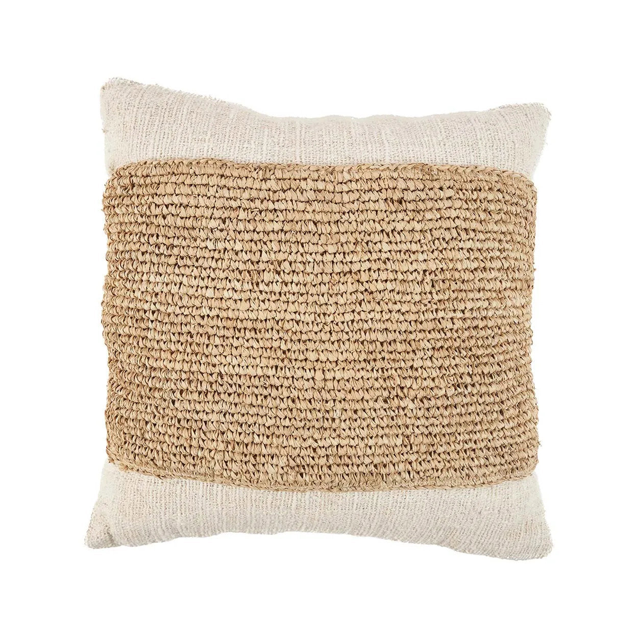 Raffia Stempel Pudebetræk - Naturlig