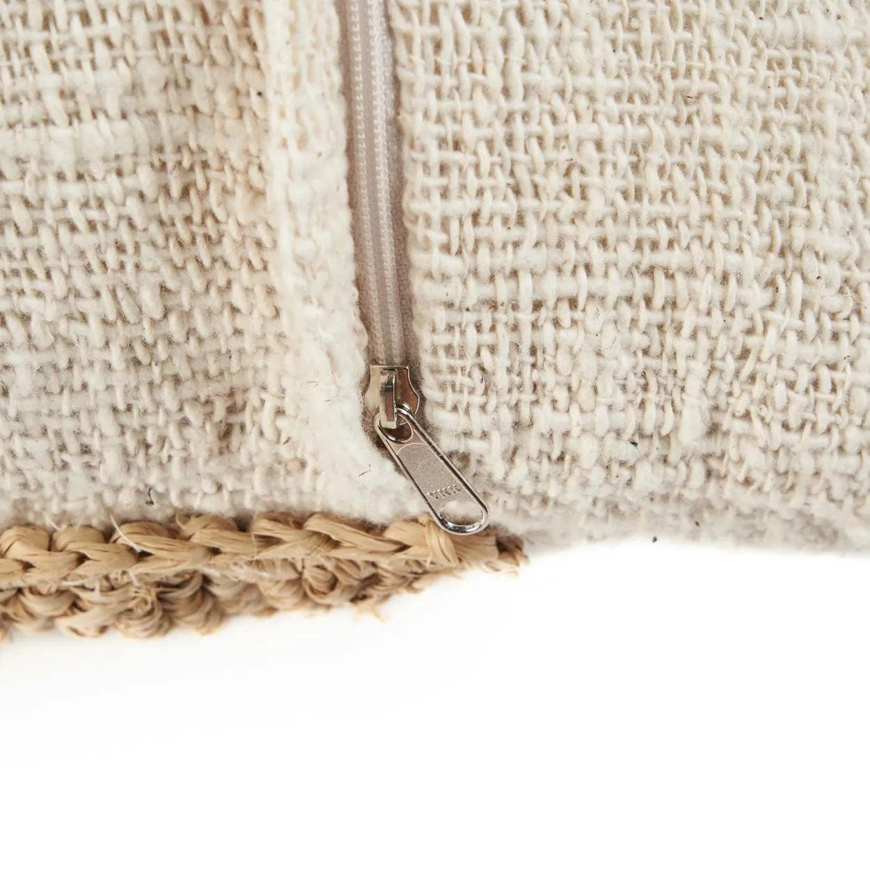 Raffia Stempel Pudebetræk - Naturlig