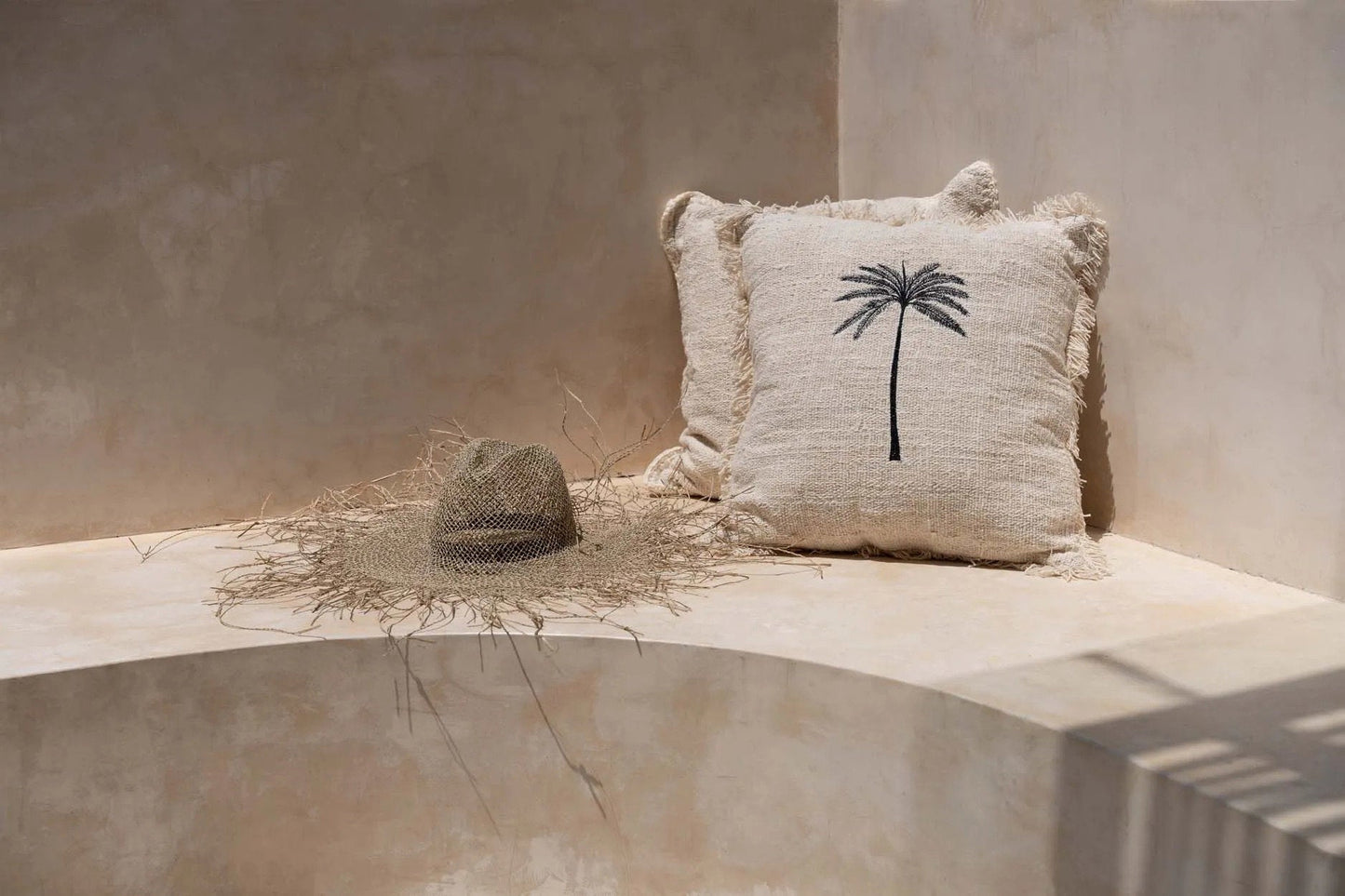 Gili Palm Pudebetræk - Naturlig Sort