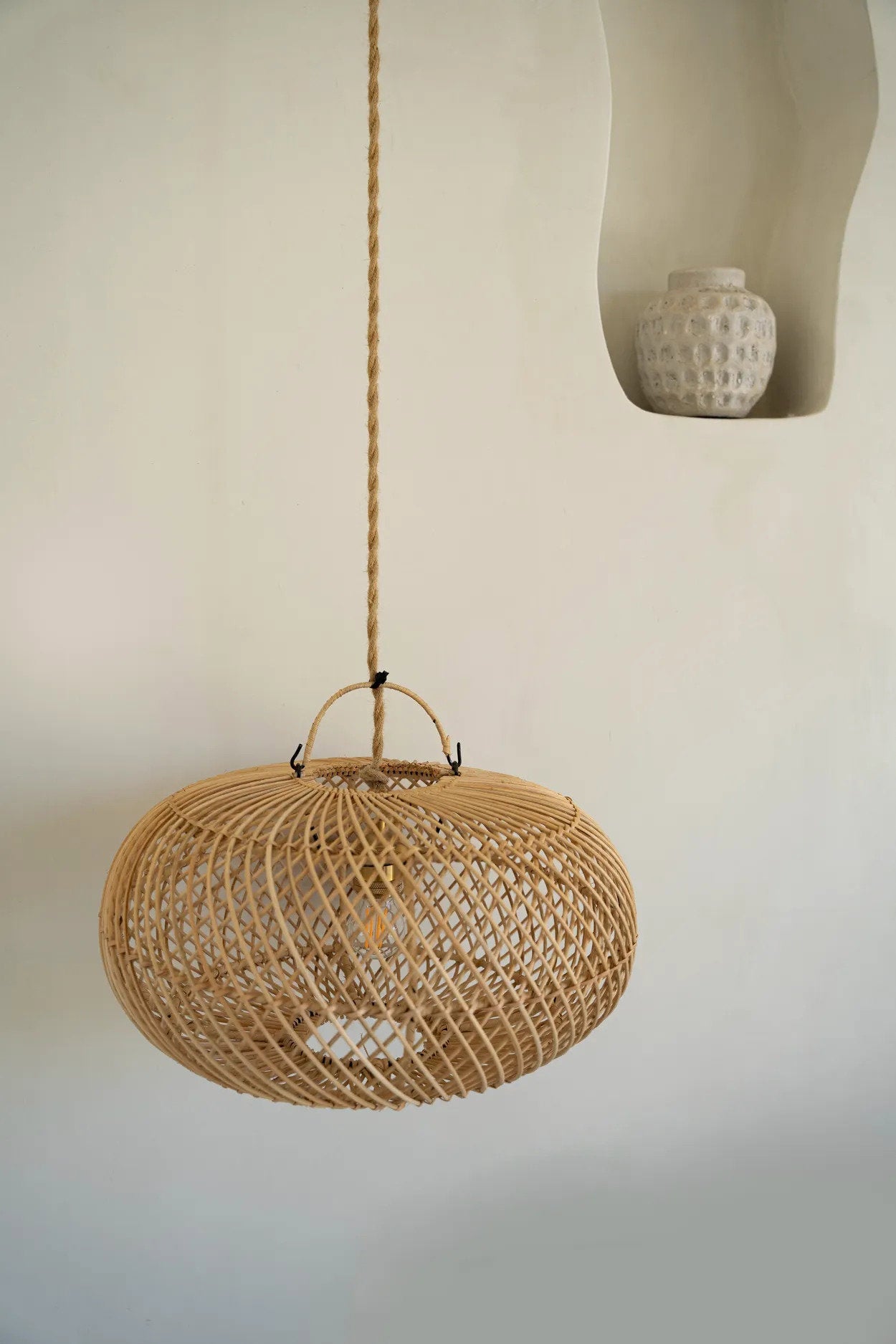 Helt Lamp Pendel - Naturlig - S