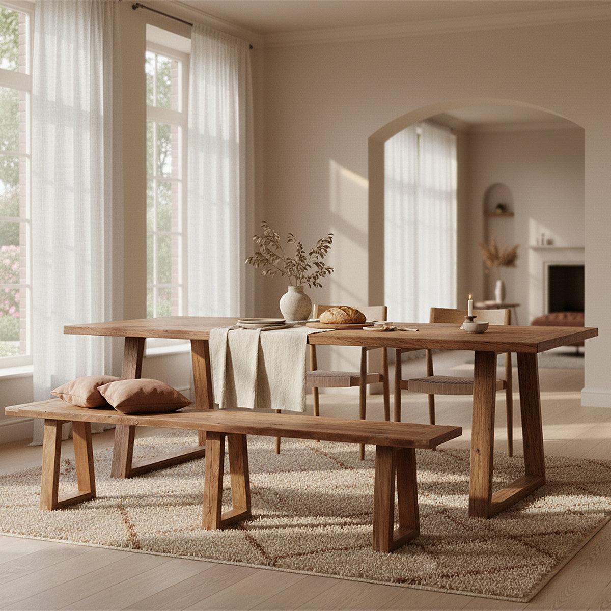 Farmwood spisebænk - 200 cm