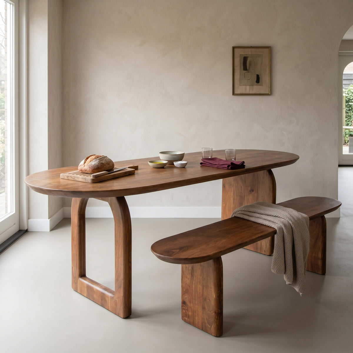 Bullnose spisebænk - 200 cm