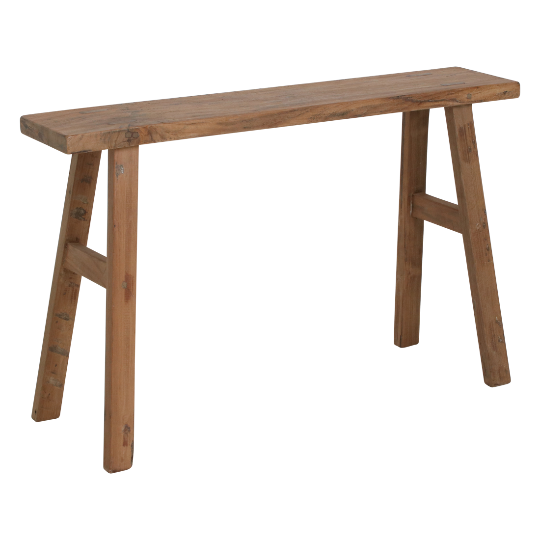 Java carpenter sidebord/bænk - Genbrugt teaktræ - 80x17x50 cm