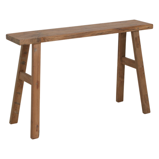 Java carpenter sidebord/bænk - Genbrugt teaktræ - 80x17x50 cm