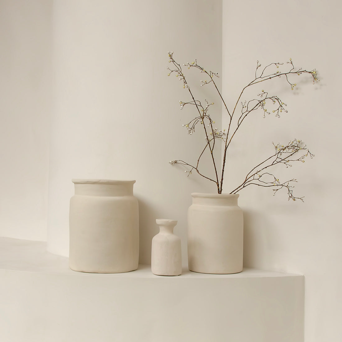 Chalk dekorativ vase Mandore M - 22x22x31 cm