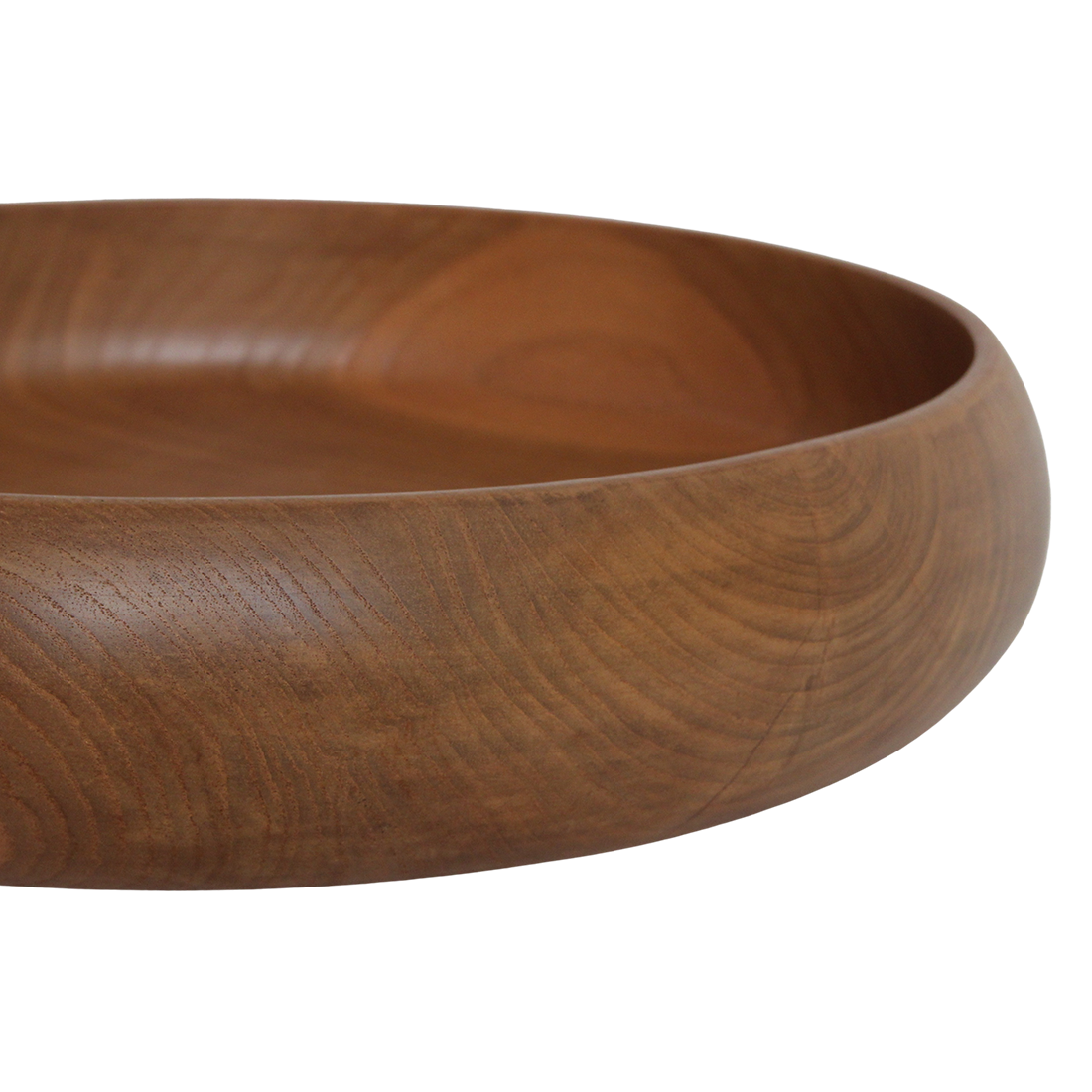 Stor teaktræskål - Ø 37 cm