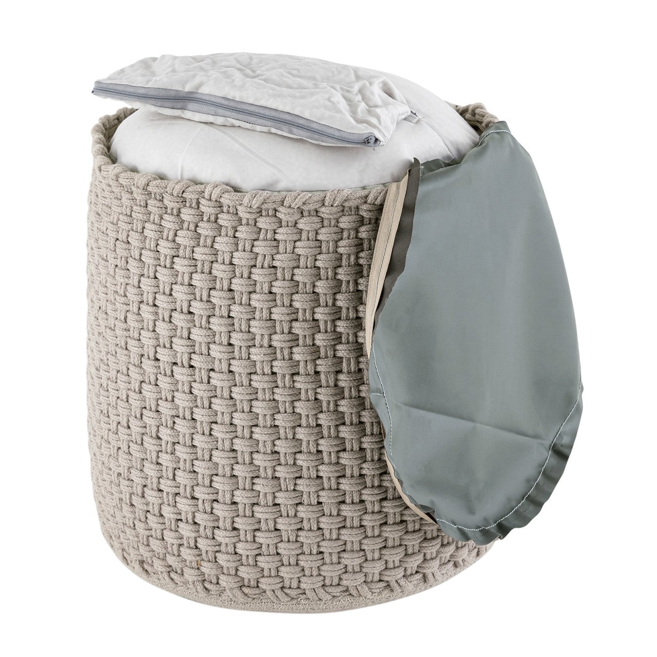 Puf Udendørs Ø40 H45cm - Sølvgrå - Nordic Unique