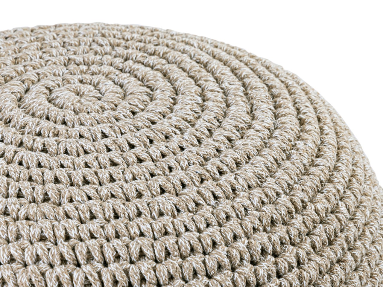 Puf Grovstrik Ø55  100% Genbrugsbomuld - Nordic Unique