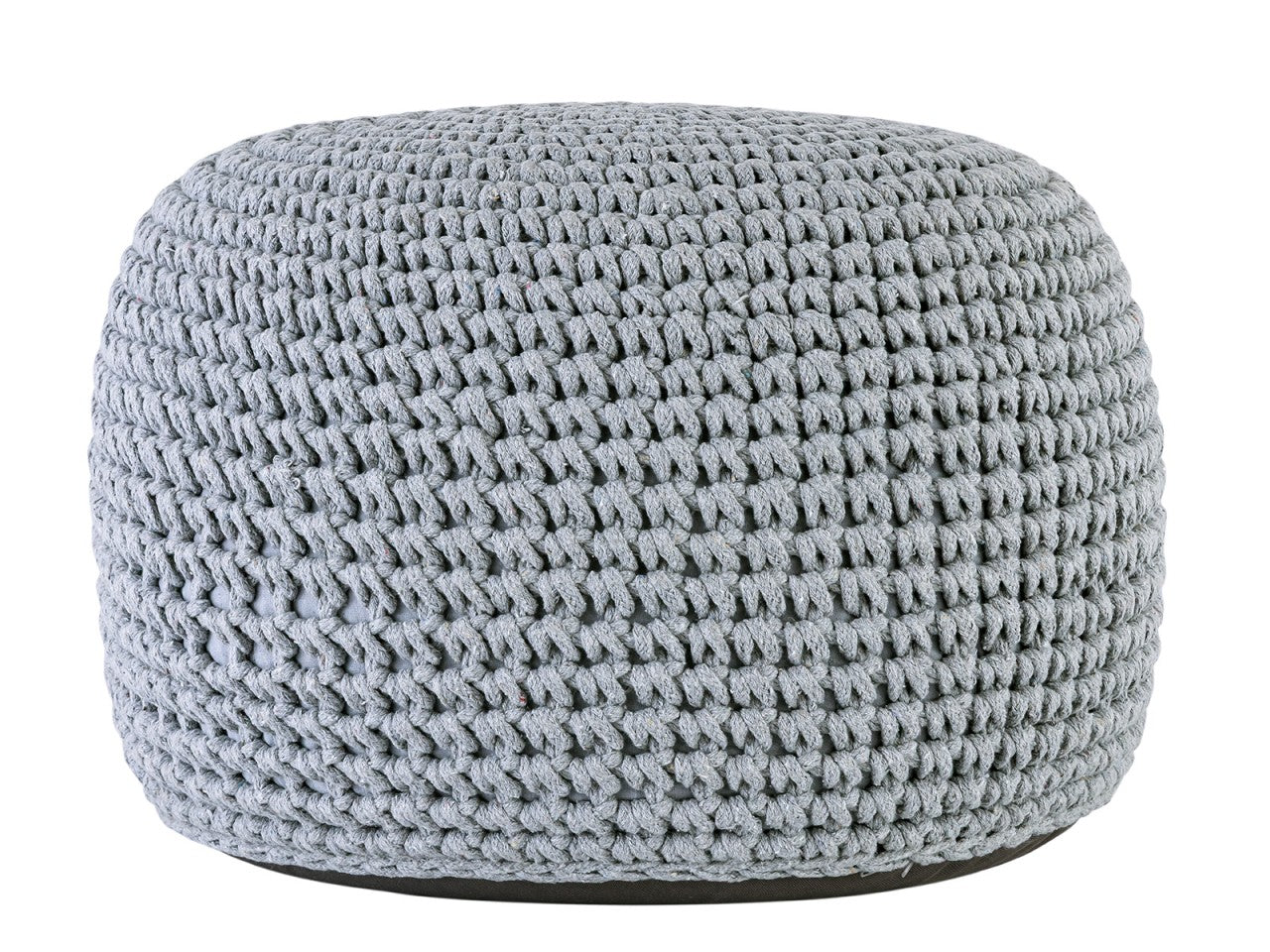 Puf Grovstrik Ø55 H37 100% Genbrugsbomuld - Nordic Unique