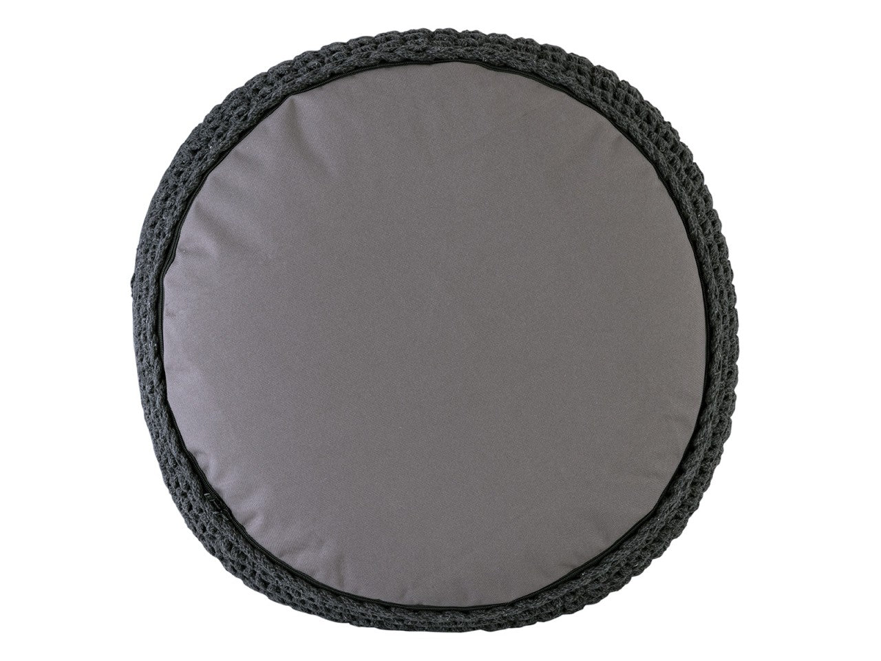 Puf Grovstrik Ø55 H37 - Sort Grå - Nordic Unique