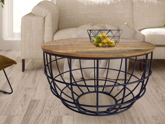 Lexington rundt sofabord – bæredygtigt sofabord i massivt træ - Træ Ø75cm