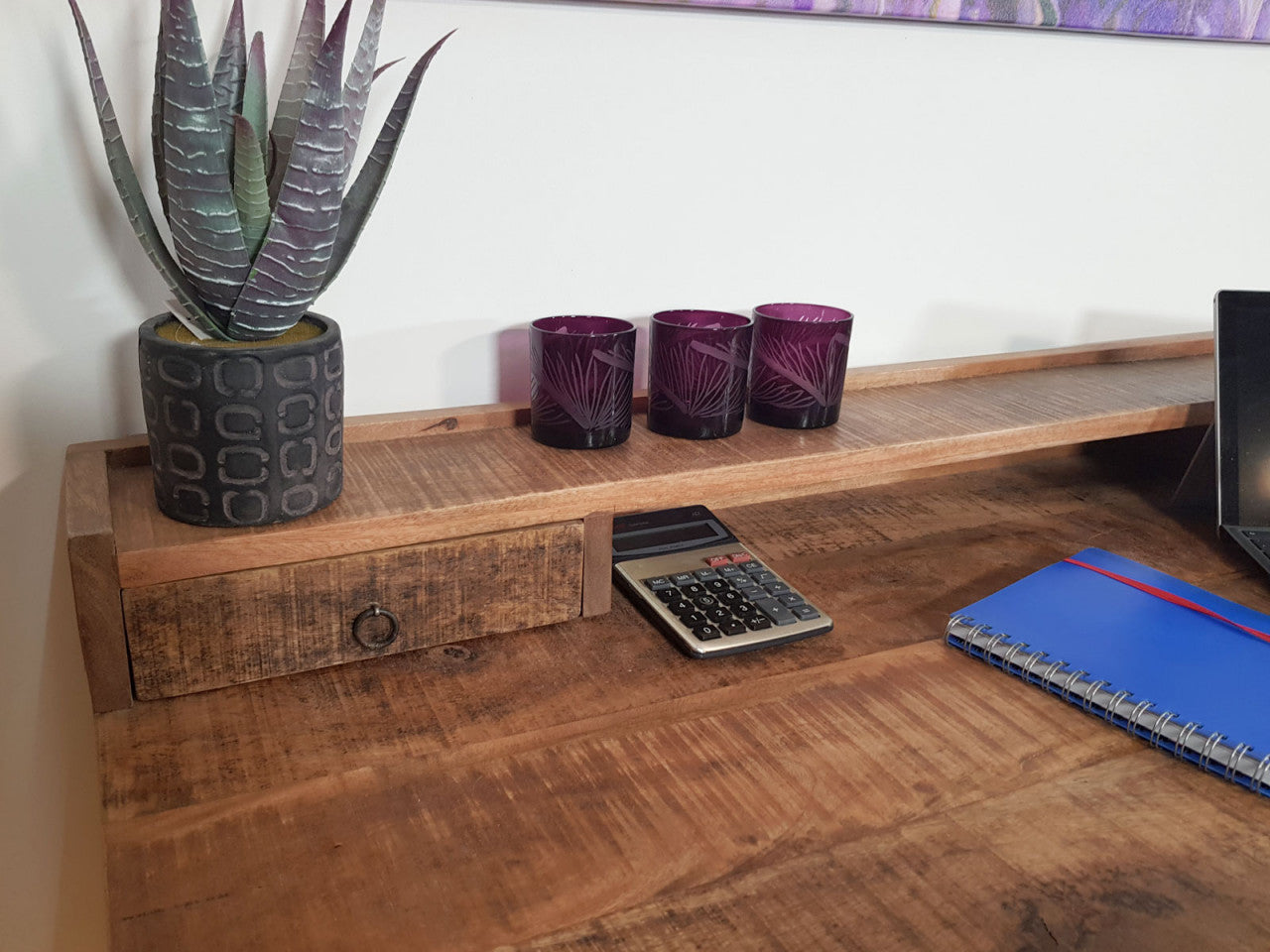 Liverpool skrivebord – hjemmearbejdsplads i industrielt design 120cm