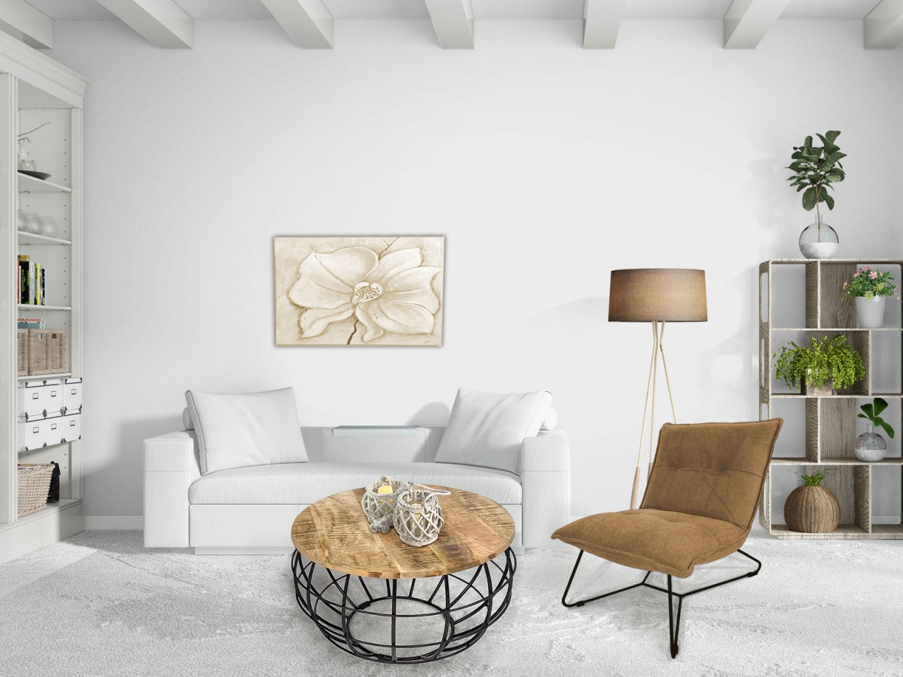 London rundt sofabord – bæredygtigt design i massivt træ - Træ Ø75cm