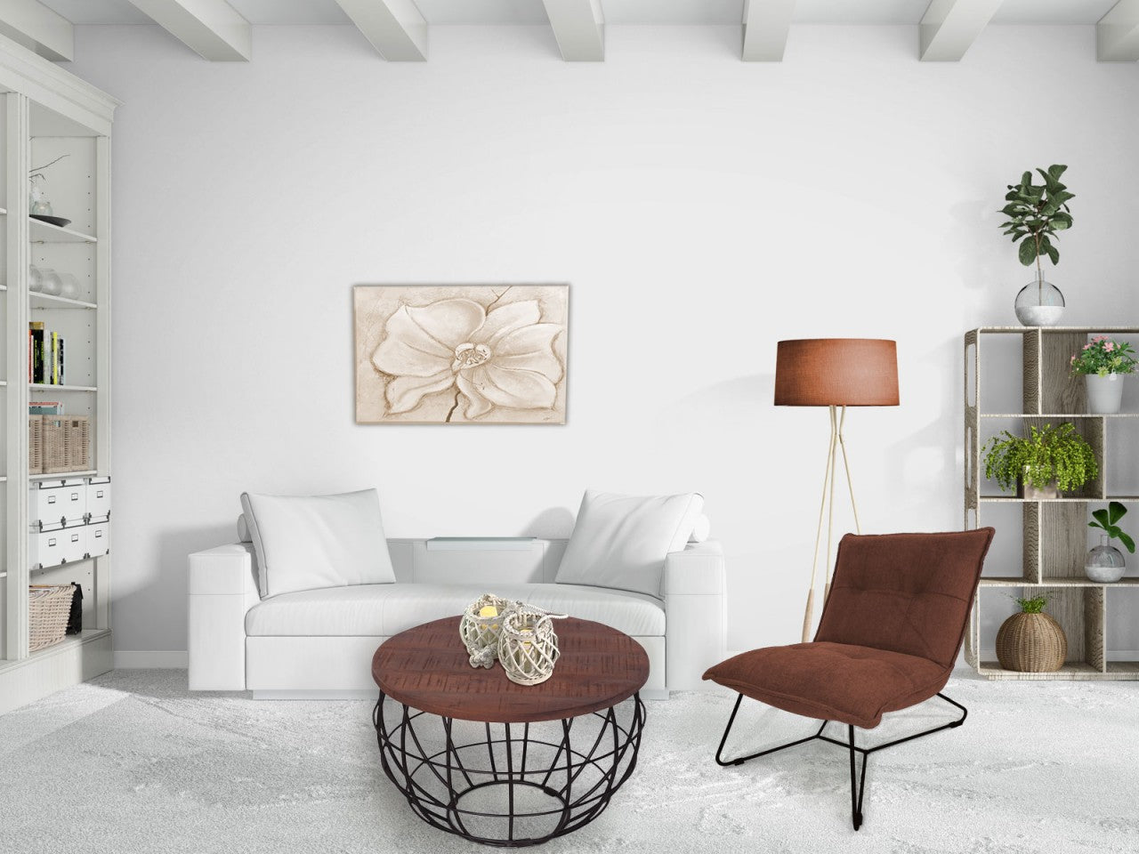 London rundt sofabord – bæredygtigt sofabord i massivt træ - Mørk Ø75cm