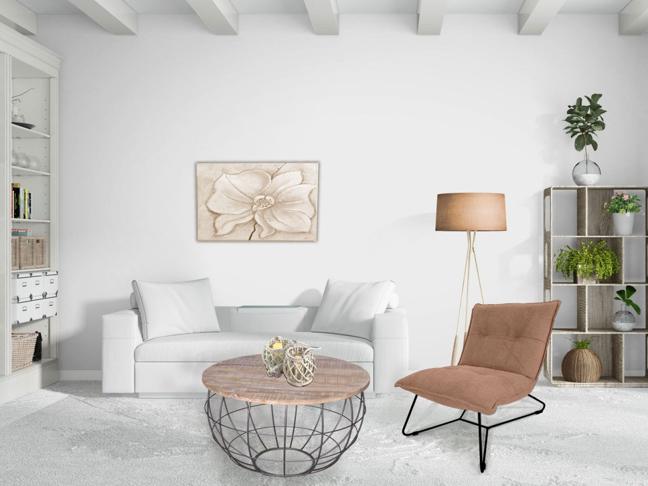 London rundt sofabord – bæredygtigt sofabord i massivt træ - Lys Ø75cm