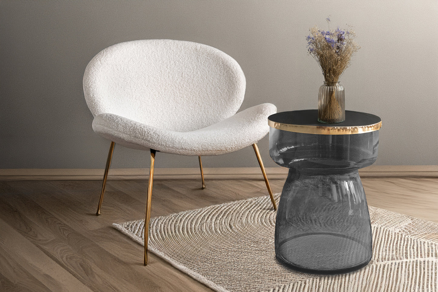 Stol Jaden 100 – 2 sæt – Beige / Guld - Nordic Unique