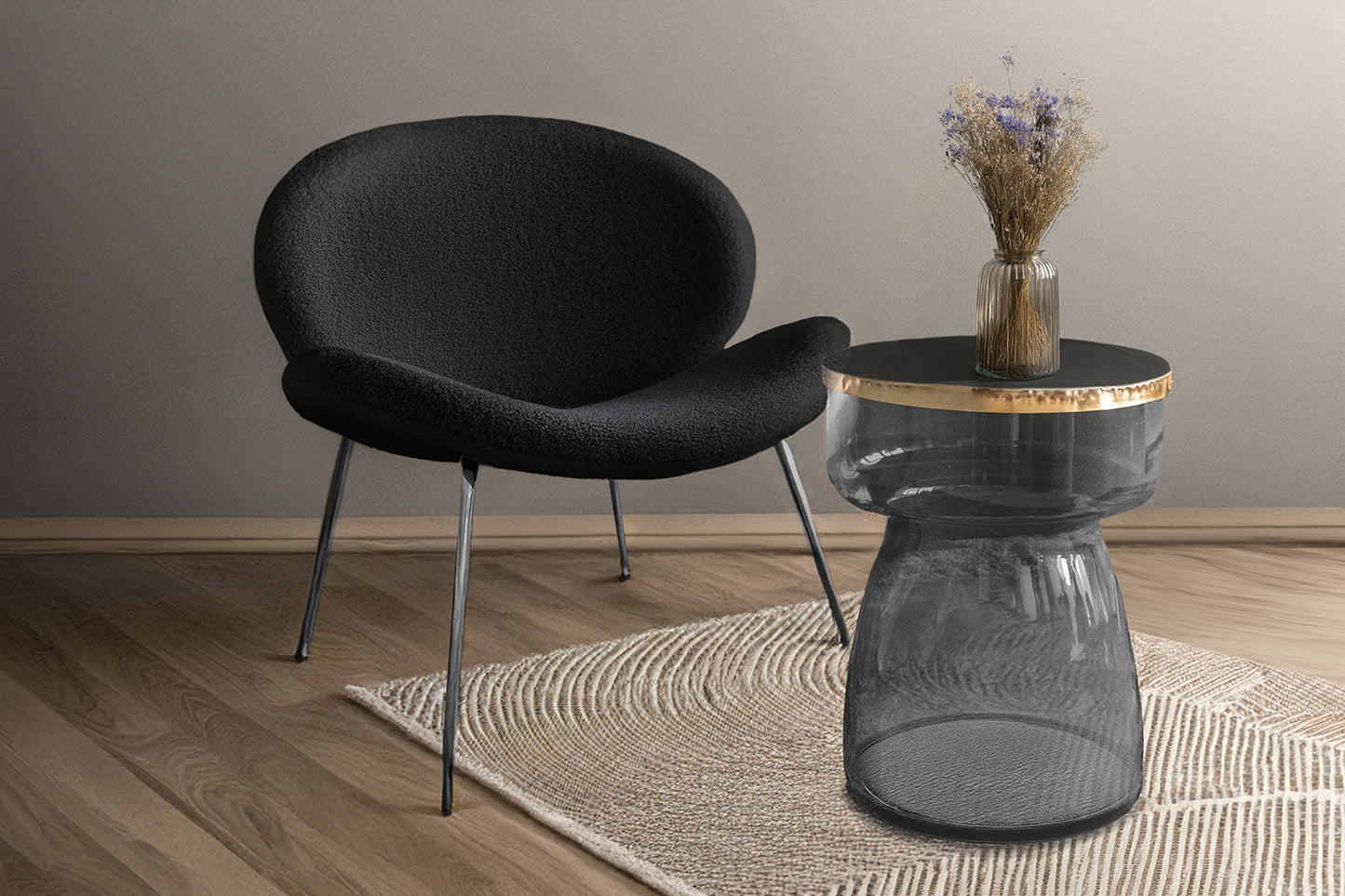 Stol Jaden 100 – 2-pak, Sort / Sølv - Nordic Unique