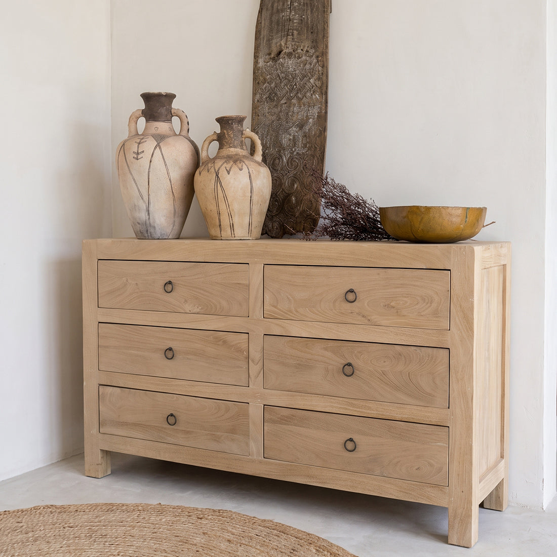 Beachwood kommode i mangotræ - 140x42x85 cm
