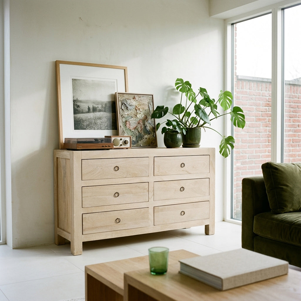 Beachwood kommode i mangotræ - 140x42x85 cm
