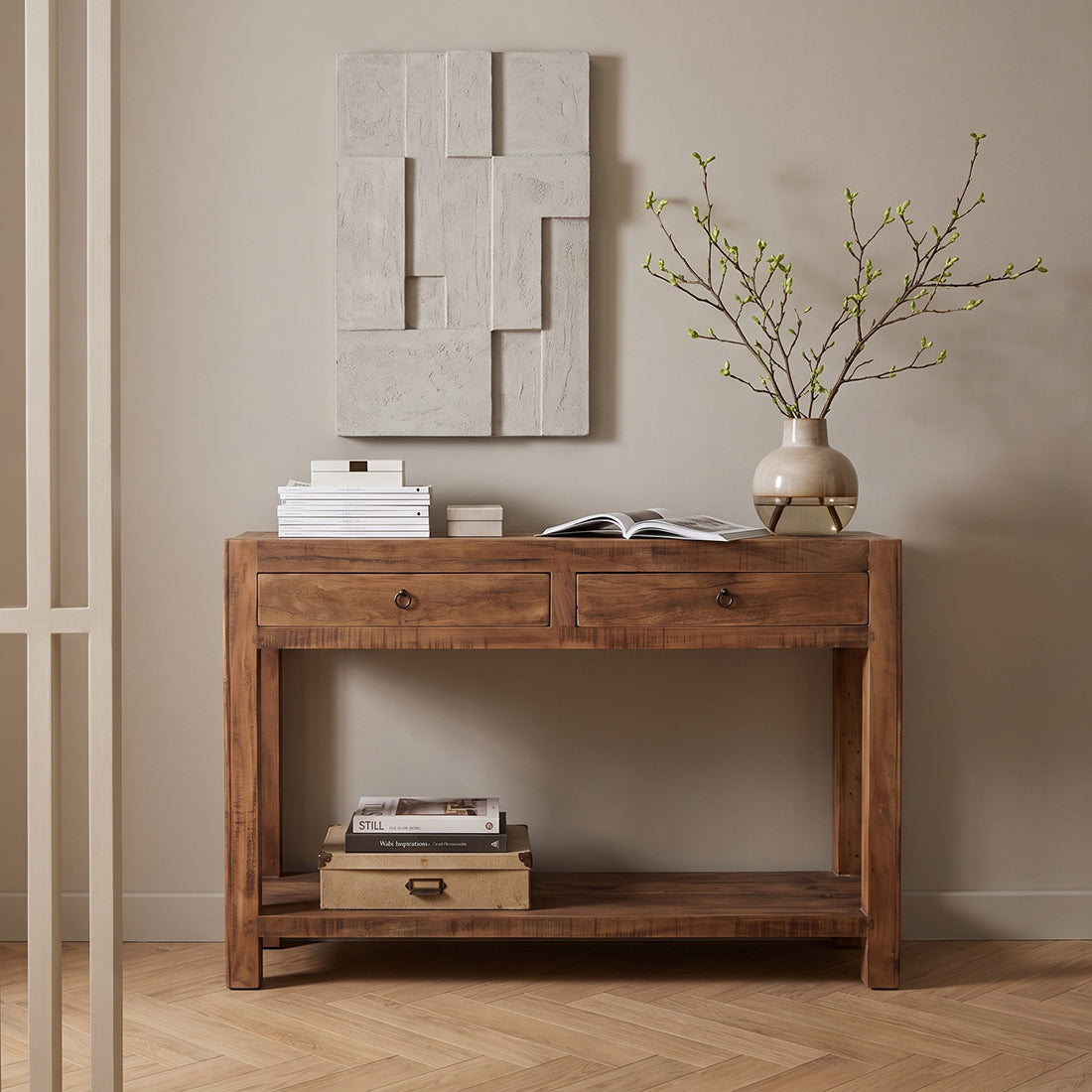Farmwood træ-sidebord - 120 x 38 x 85 cm