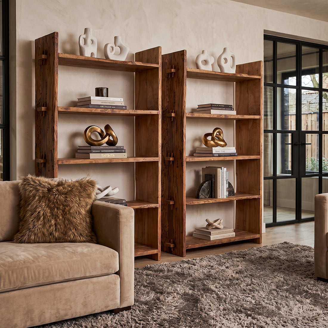 Farmwood opbevaringsreol - FSC-genbrugt træ - 100x37x180 cm