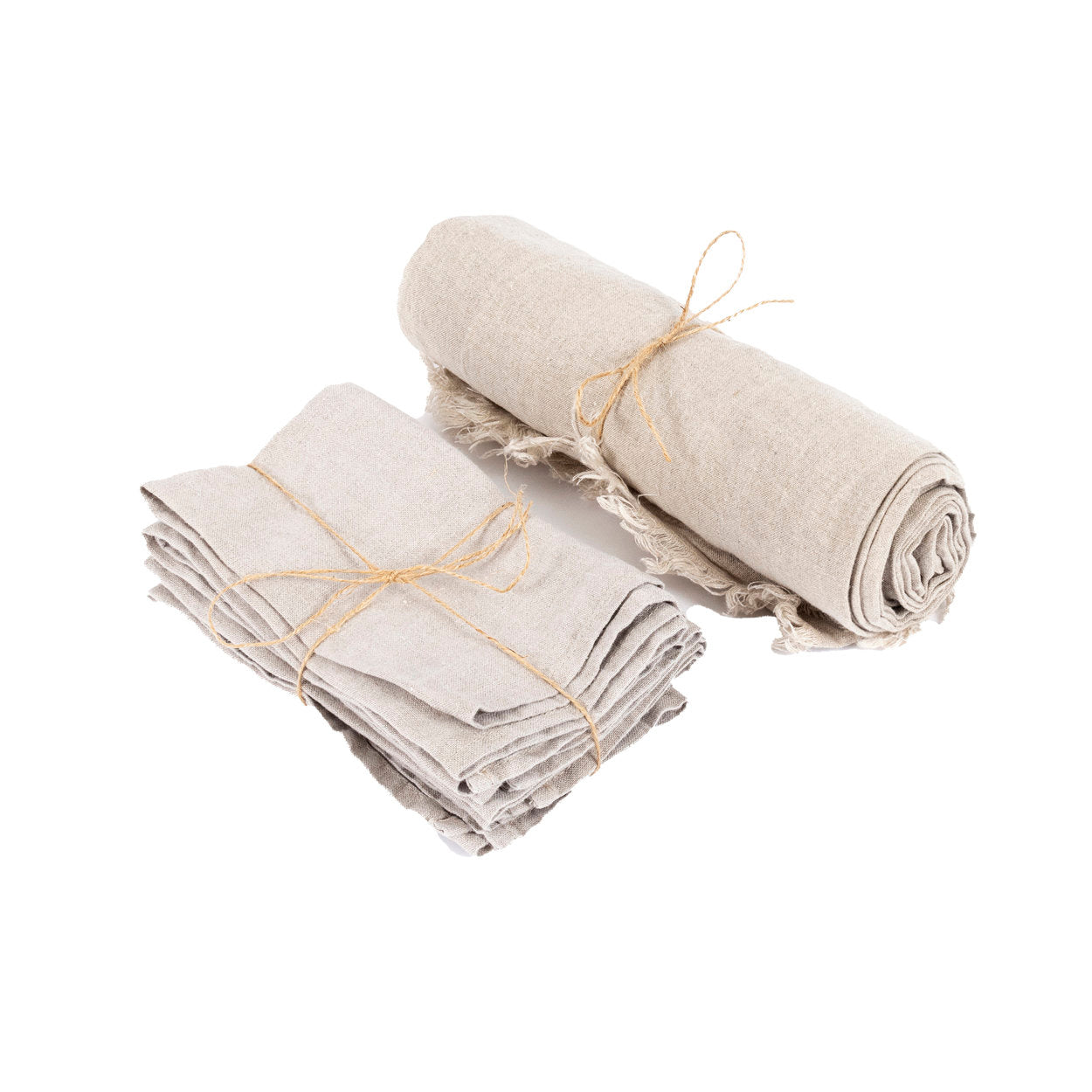 Linneduk - Beige - 150x250cm