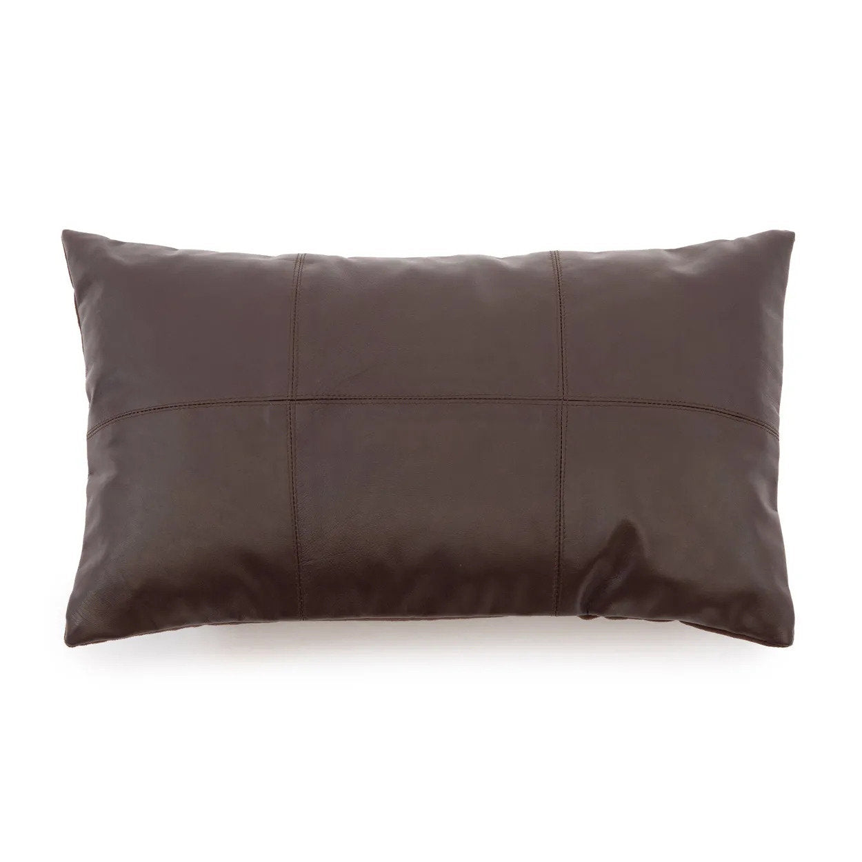 Kuddfodral i chokladläder - Choco - 30x50cm