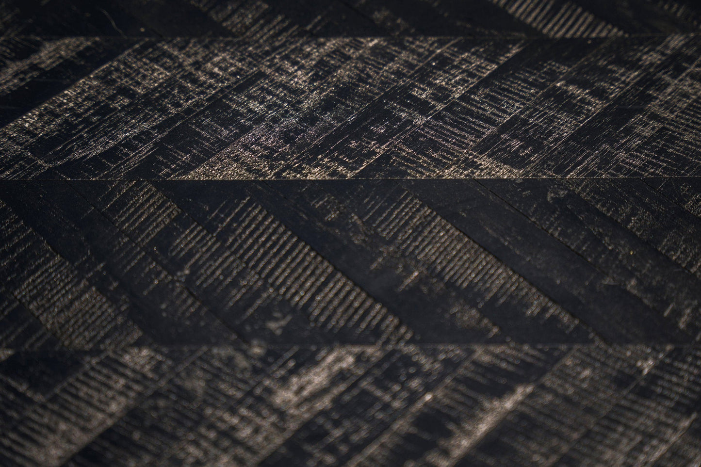 Herringbone High Bord - Svart - 140cm