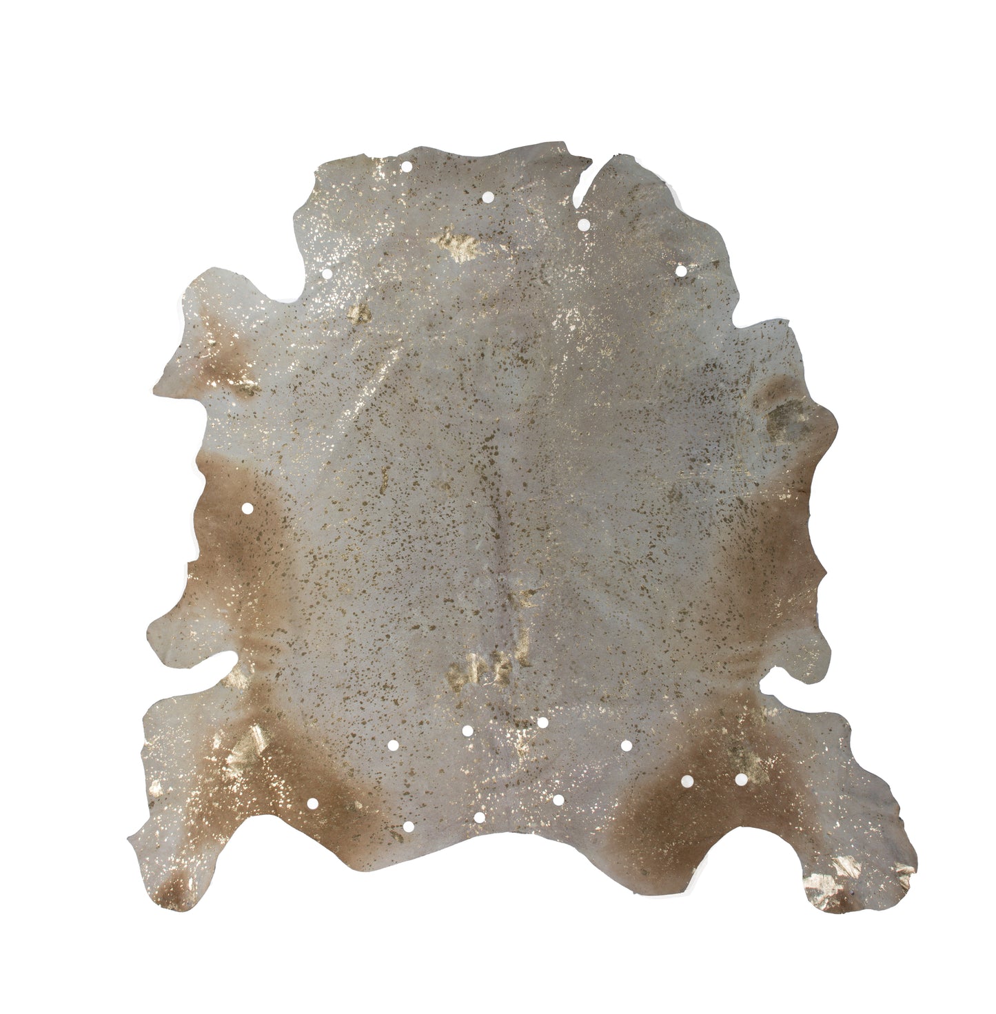 Glam 100 Læder Tæppe – Elfenben / Guld 1,35–1,65 m² - Nordic Unique