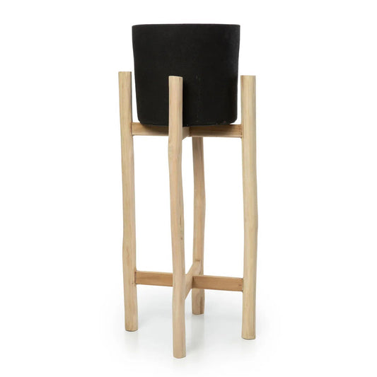 Charcoal Tall Jar - Black Natural - L