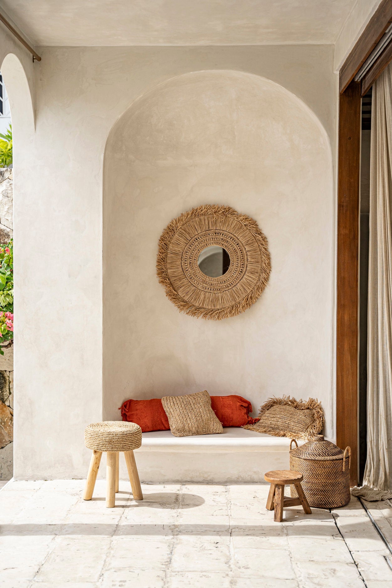 Raffia Taburet/Skammel - Naturlig - Nordic Unique