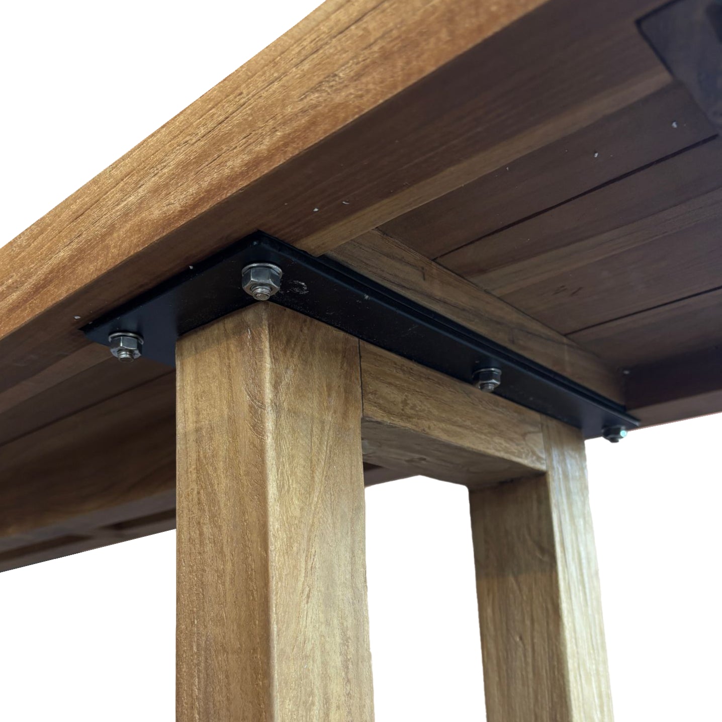 Bank med Firkantede Ben - Naturlig - 280cm - Nordic Unique