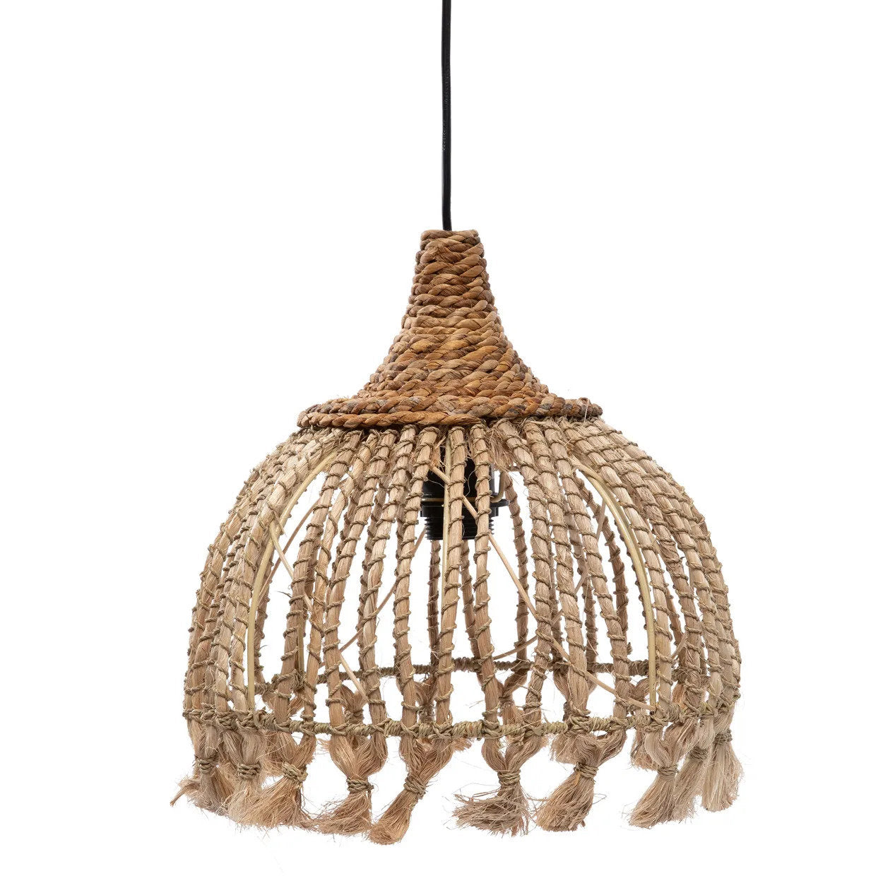 Abaca Tofs Lamp Pendel - Naturlig - S