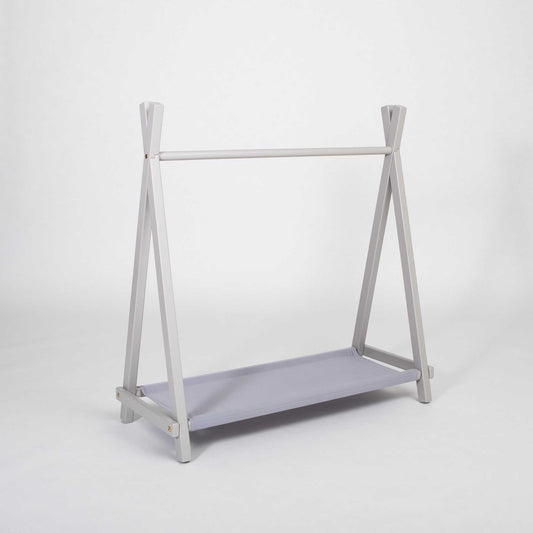 Børne Tøjstativ med Opbevaring – Grå/Grå - Nordic Unique