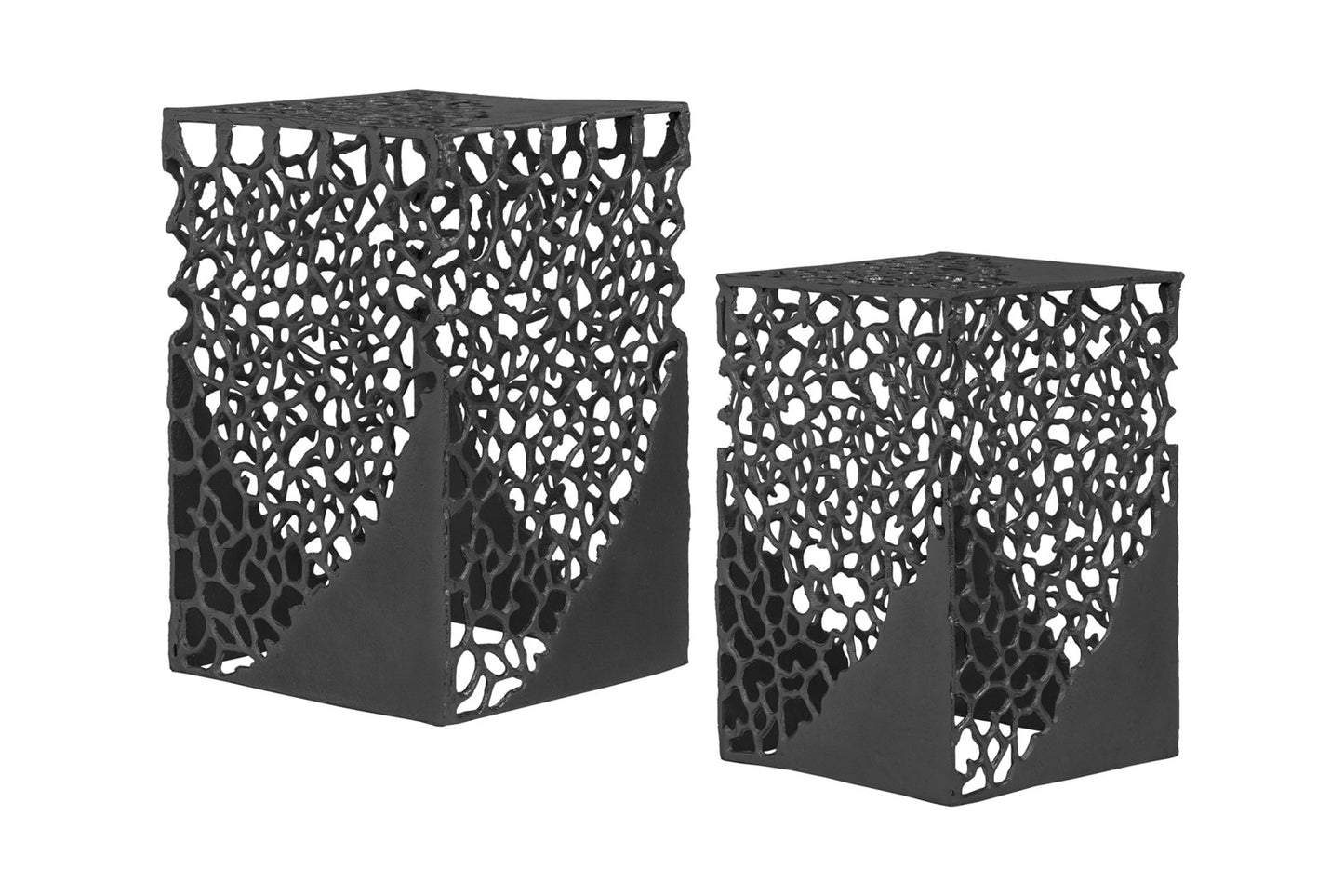 Sæt med 2 sideborde Delta 100 – Sort - Nordic Unique