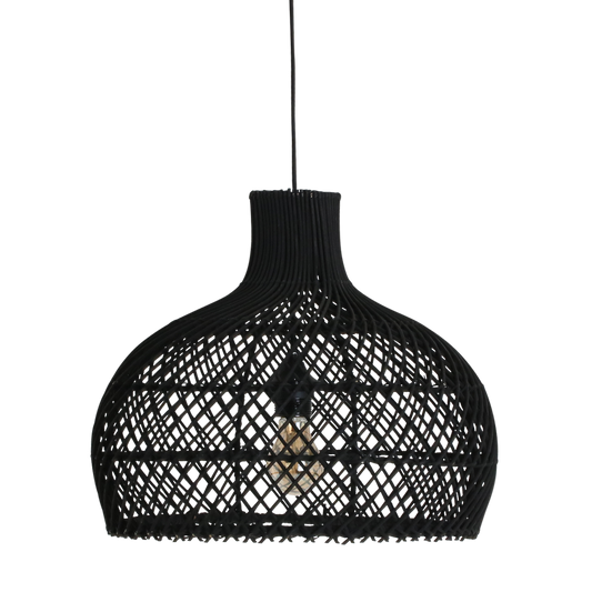 Maze rattan hængelampe sort - Ø 42x36 cm