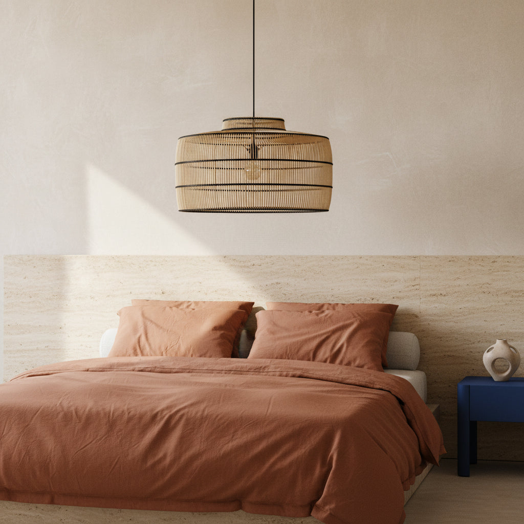 Stella rattan hængelampe - 61x61x36 cm