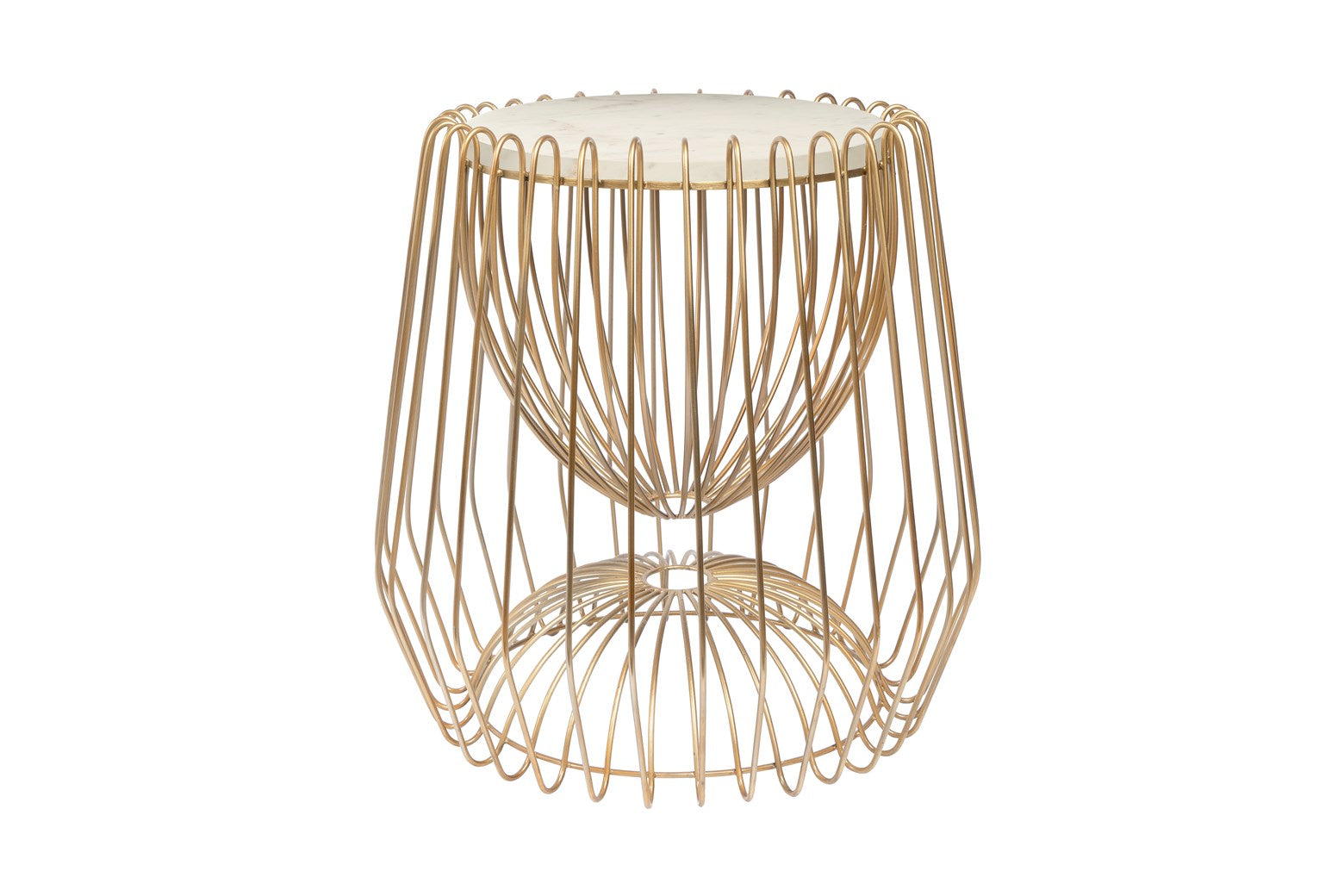 Bord Malibu 200 – Hvid / Messing - Nordic Unique