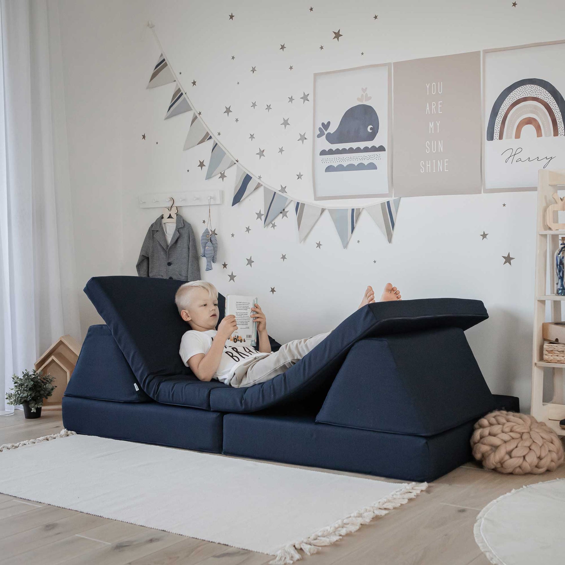 Aktivitetslegesofa – Navyblå - Nordic Unique