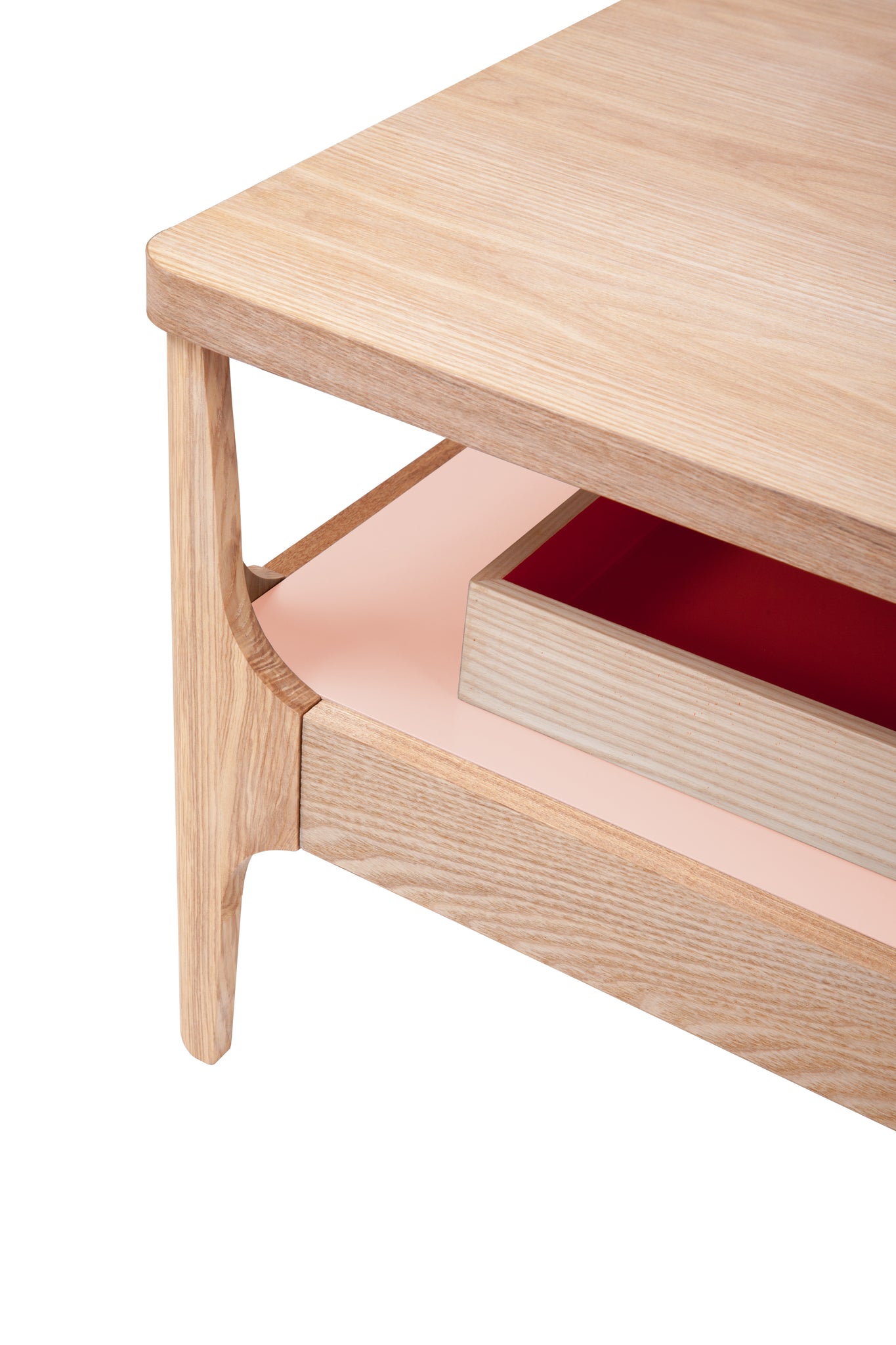 Kaffebord Avery III - Ask / Lyserød - Nordic Unique