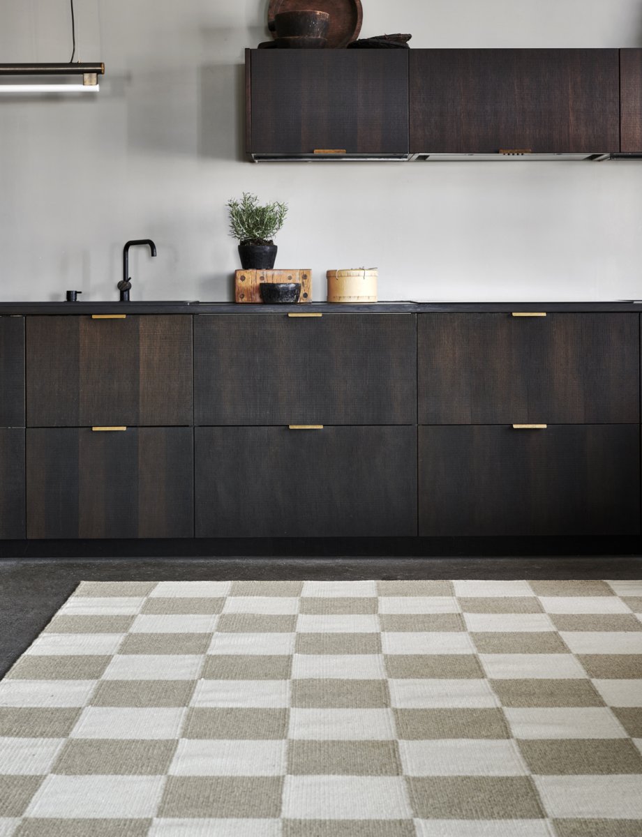 Tæppe Kvadrater 200x300cm - Hvid/Naturlig - Nordic Unique