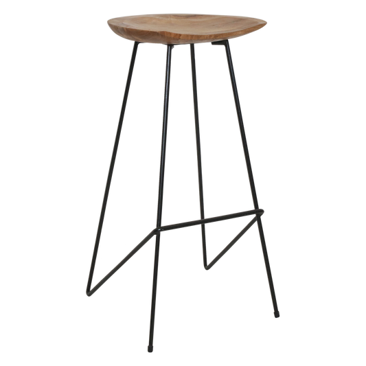 Loft teaktræbarstol natur - 41x42x77 cm